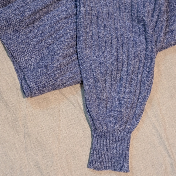 Dynamite Heather Blue Crew Neck Sweater, Size Medium - Picture 5 of 7